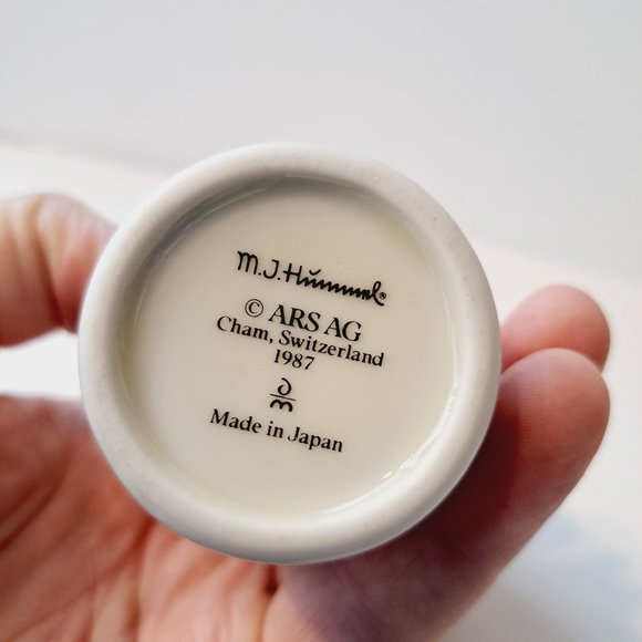 Vintage 1987 MJ Hummel Gold Trim Porcelain Spice Jars 4” Made In Japan Allspice - Picture 5 of 8